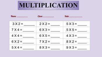 Preview of MULTIPLICATION