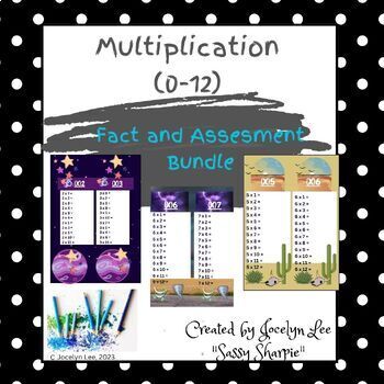 Preview of MULTIPLICATION (2-12)  Facts and Assessment Bundle