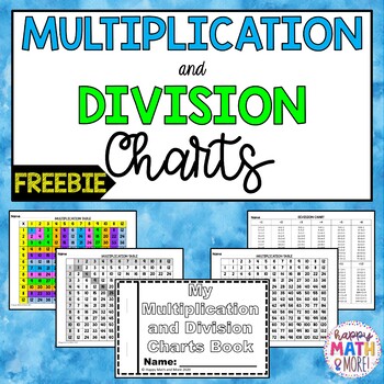 Preview of MULTIPLICATION AND DIVISION CHARTS FREEBIE!