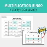 Multiplication BINGO Game | 2-DIGIT by 1-DIGIT NUMBERS
