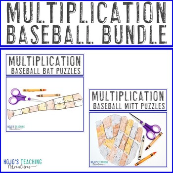 MULTIPLICATION Baseball Math Games Activities or Centers by HoJo