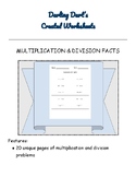 MULTIPLICATION & DIVISION FACTS: Version 1 of 5