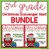 MULTIPLICATION, DIVISION, & WORD PROBLEMS Christmas Scaven