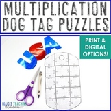 MULTIPLICATION Dog Tag Puzzles | Veterans Day Math Activit
