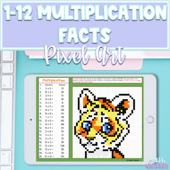 Preview of MULTIPLICATION FACTS 0-12 | PIXEL ART 