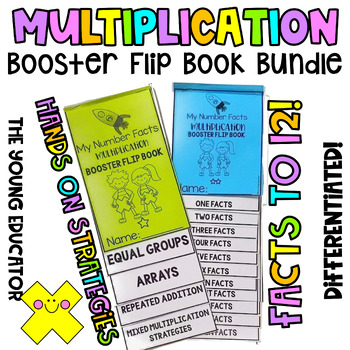 Preview of MULTIPLICATION FACTS BOOSTER FLIP BOOK - BUNDLE