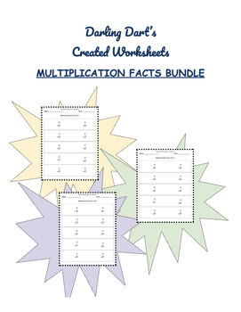 Preview of MULTIPLICATION FACTS BUNDLE