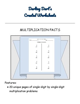 Preview of MULTIPLICATION FACTS: Version 2 of 5