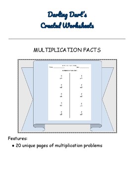 Preview of MULTIPLICATION FACTS: Version 3 of 5