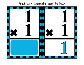 Preview of MULTIPLICATION FLASHCARDS AND FACTS TABLE
