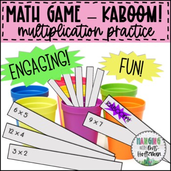Preview of Multiplication Game | KABOOM GAME | Easy set-up | Print and Cut
