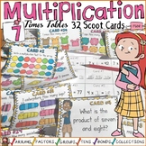 MULTIPLICATION: SEVEN TIMES TABLES FACTS: SCOOT CARDS