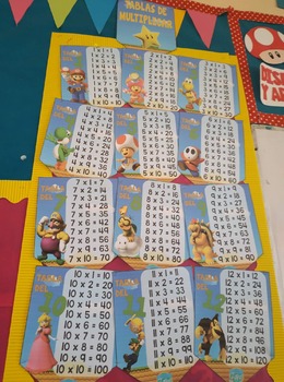 Preview of MULTIPLICATION  TABLES - MARIO BROS