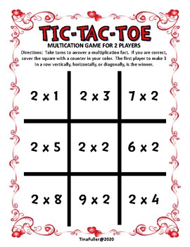 🕹️ Play Tic Tac Toe Math Game: Free Online 2-Player Tic Tac Toe  Multiplication Video Game for Kids