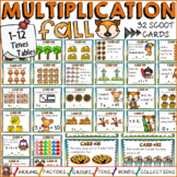 Fall Math Activities Multiplication Task Cards Scoot
