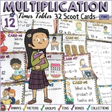 MULTIPLICATION: TWELVE TIMES TABLES FACTS: SCOOT CARDS
