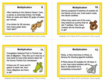 multiplication word problems grade 4 by pizzazz learning
