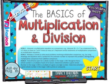 Preview of MULTIPLICATION and DIVISION Basics PowerPoint Game (CCSS 4.OA.1)