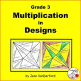 MULTIPLICATION pages, Color-coded MATH Color by Number Geo