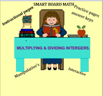 Preview of MULTIPLING AND DIVIDING INTERGERS; for Smart boards.