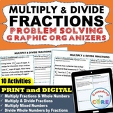 MULTIPLY AND DIVIDE FRACTIONS Word Problems with Graphic O