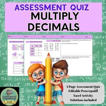 Preview of MULTIPLY DECIMALS * ASSESSMENT QUIZ * Middle School Math