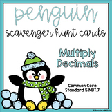MULTIPLY DECIMALS Penguin Scavenger Hunt Task Cards 5.NBT.7