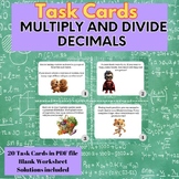 MULTIPLY & DIVIDE DECIMALS* Task Cards * for Middle School Math