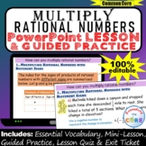 MULTIPLY RATIONAL NUMBERS PowerPoint Lesson & Practice | D