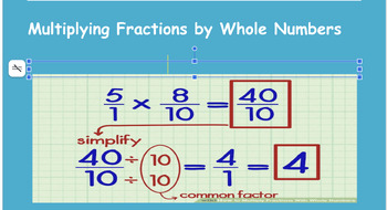 Preview of MULTIPLYING FRACTIONS W/ WHOLE NUMBERS