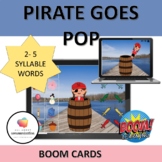 MULTISYLLABIC WORDS Boom Cards™| Pirate Goes Pop | 2-5 Syl