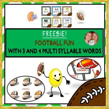 Preview of MULTISYLLABLE FREEBIE: Getting Sporty WITH 3, and 4 MULTISYLLABLE WORDS