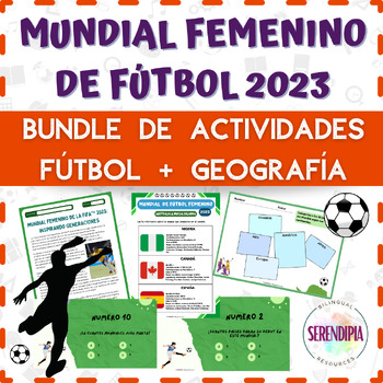 Preview of MUNDIAL FEMENINO DE FÚTBOL 2023 || BUNDLE de actividades de fútbol + geografía