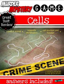 Preview of MURDER MYSTERY: CELLS (Use QR Codes & Google Forms & a Tech Free Version)