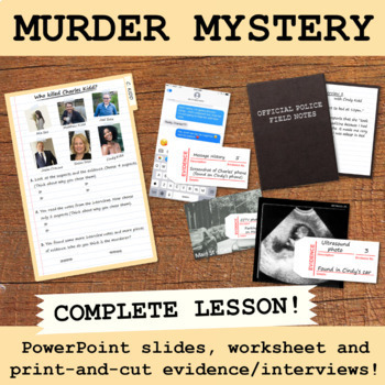 Preview of MURDER MYSTERY Debate English Distance Learning ESL EFL Inference Team Building