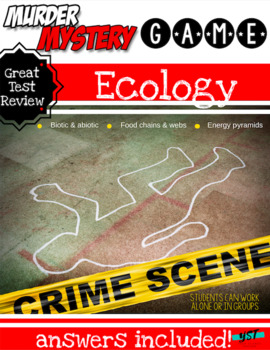 Preview of MURDER MYSTERY: ECOLOGY (Uses QR Codes & Google Forms)