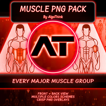 Preview of MUSCLE PNG PACK - RED | By AlgoThink