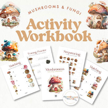 Preview of MUSHROOM PRE-K Workbook | Fun Activities for Preschool | Fall Theme
