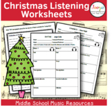 Christmas Music Listening Worksheets