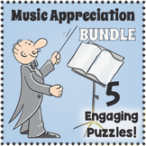 MUSIC APPRECIATION BUNDLE  - 5 Word Search Puzzle Workshee