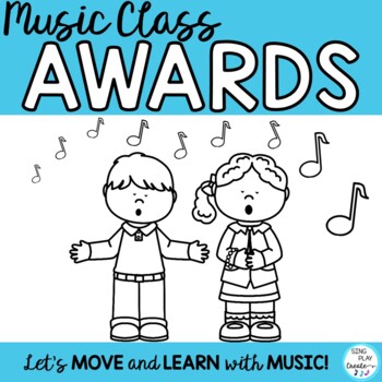 Preview of Music Class Awards with Editable Templates for Concerts, Awards, End of Year