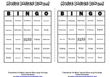 Preview of MUSIC BASICS BINGO!  YOUR MUSIC STUDENTS WILL LOVE IT! ONLINE,VIRTUAL