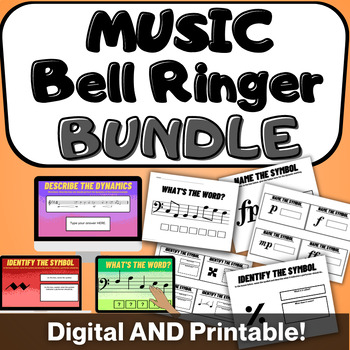 Preview of MUSIC BELL RINGER BUNDLE for Middle School General Music