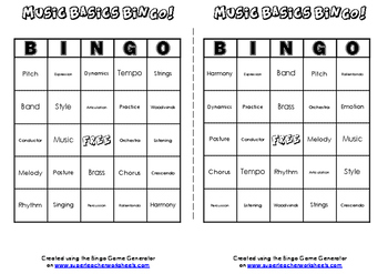 Preview of MUSIC BINGO! GREAT FUN FOR YOUR MUSIC STUDENTS! ONLINE,VIRTUAL