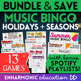 MUSIC BINGO GAMES - Holidays and Seasons Whole Class Rewar