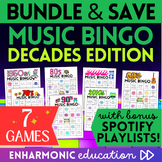 MUSIC BINGO GAMES - Music History Decades, Whole Class Rew