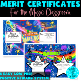 MUSIC Reward Merit Certificates