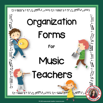 Preview of MUSIC: Back to School Organization and Behavior Management Forms - Editable!
