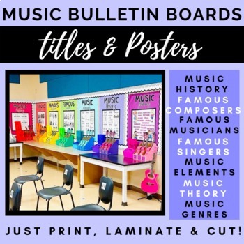 Preview of MUSIC Bulletin Board Bundle! Titles & Posters for 7 Bulletin Boards!