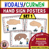 Music Classroom Decor Set: Kodaly/Curwen Hand Sign Posters Set 1